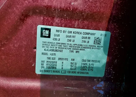 2018 Buick Encore Preferred z USA, uszkodzony, nr VIN KL4CJASB0JB631622